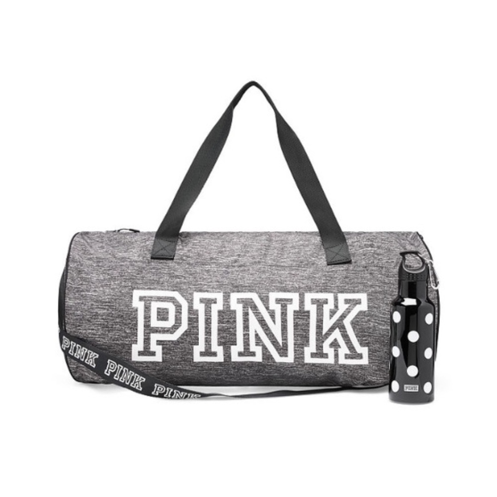 VS PINK FRIDAY 2018 MARL GREY DUFFEL BAG ONLY